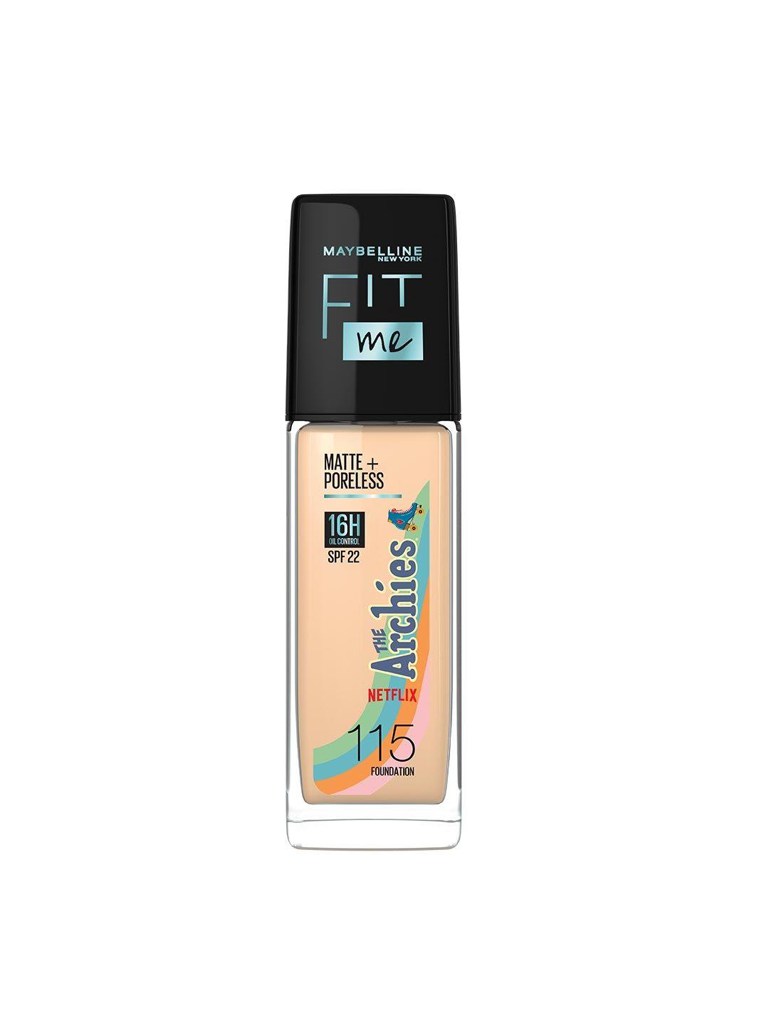 maybelline new york the archies collection fit me matte+poreless foundation 30ml-shade 115