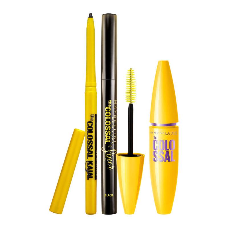 maybelline new york the colossal mascara waterproof with colossal liner & colossal kajal