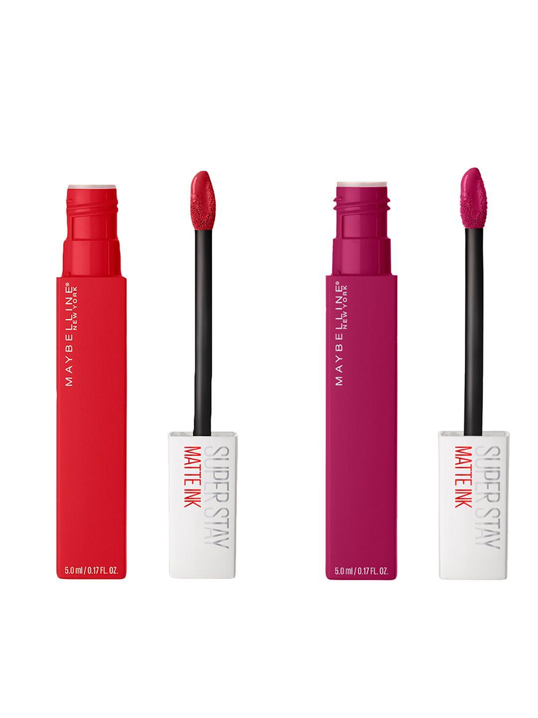maybelline set of 2 new york super stay matte ink liquid lipsticks