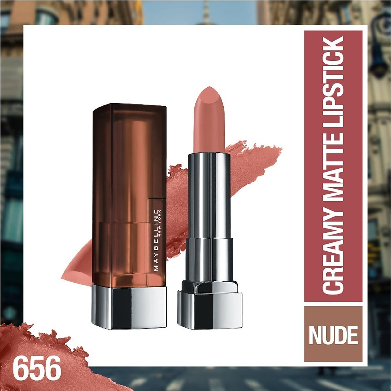 maybelline new york color sensational creamy matte lipstick - 656 clay crush (3.9g)