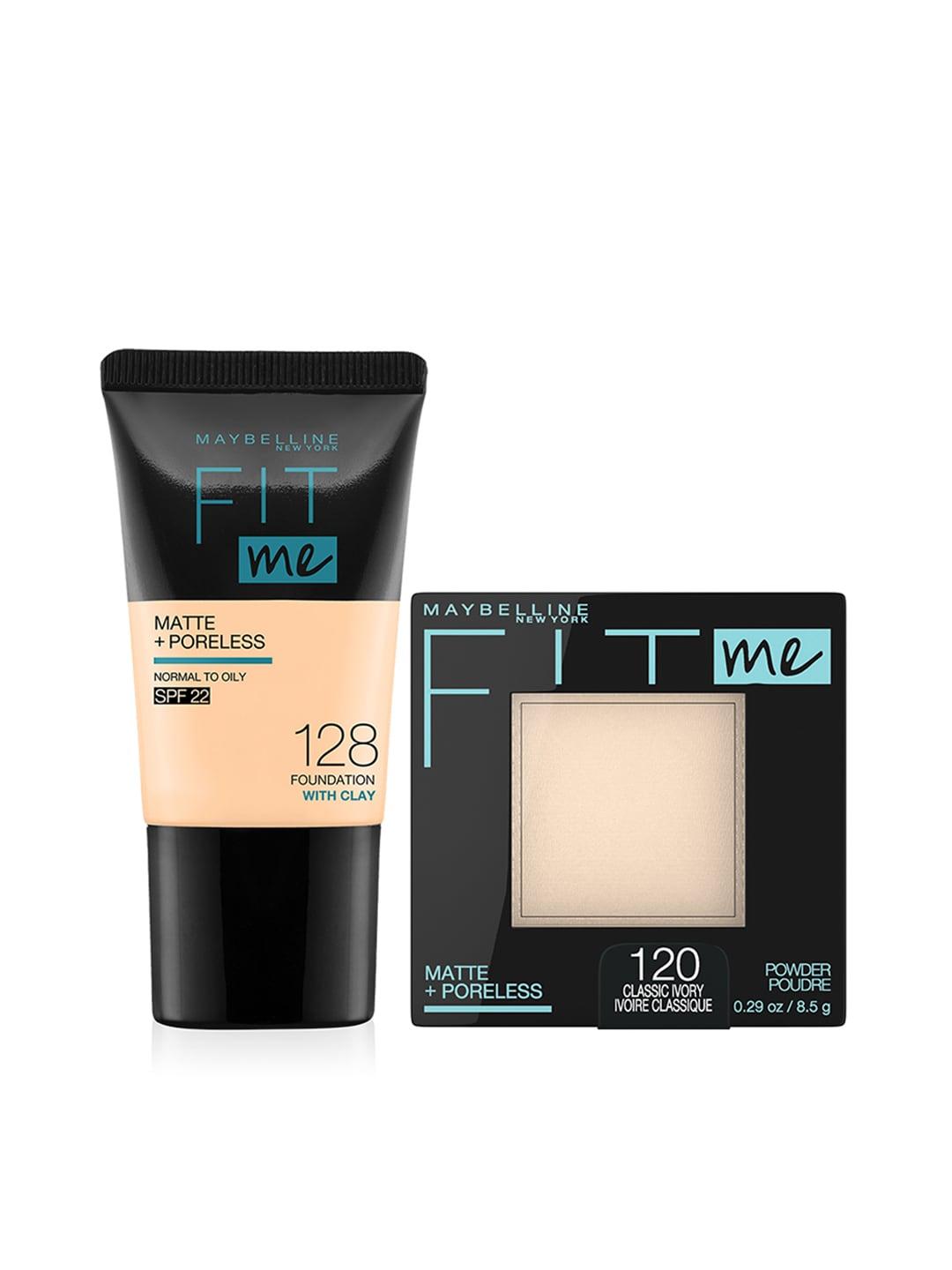 maybelline new york fit me as i am kit - foundation 128 & pressed powder 120