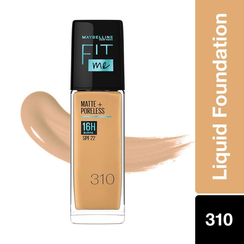 maybelline new york fit me matte+poreless liquid foundation 16h oil control spf22