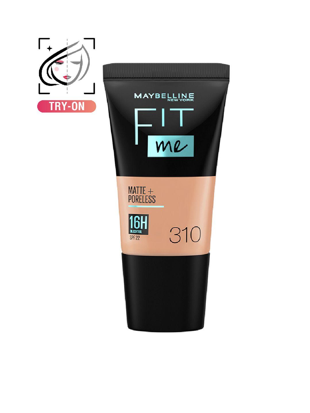 maybelline new york fit me matte+poreless liquid foundation 18 ml - sun beige 310