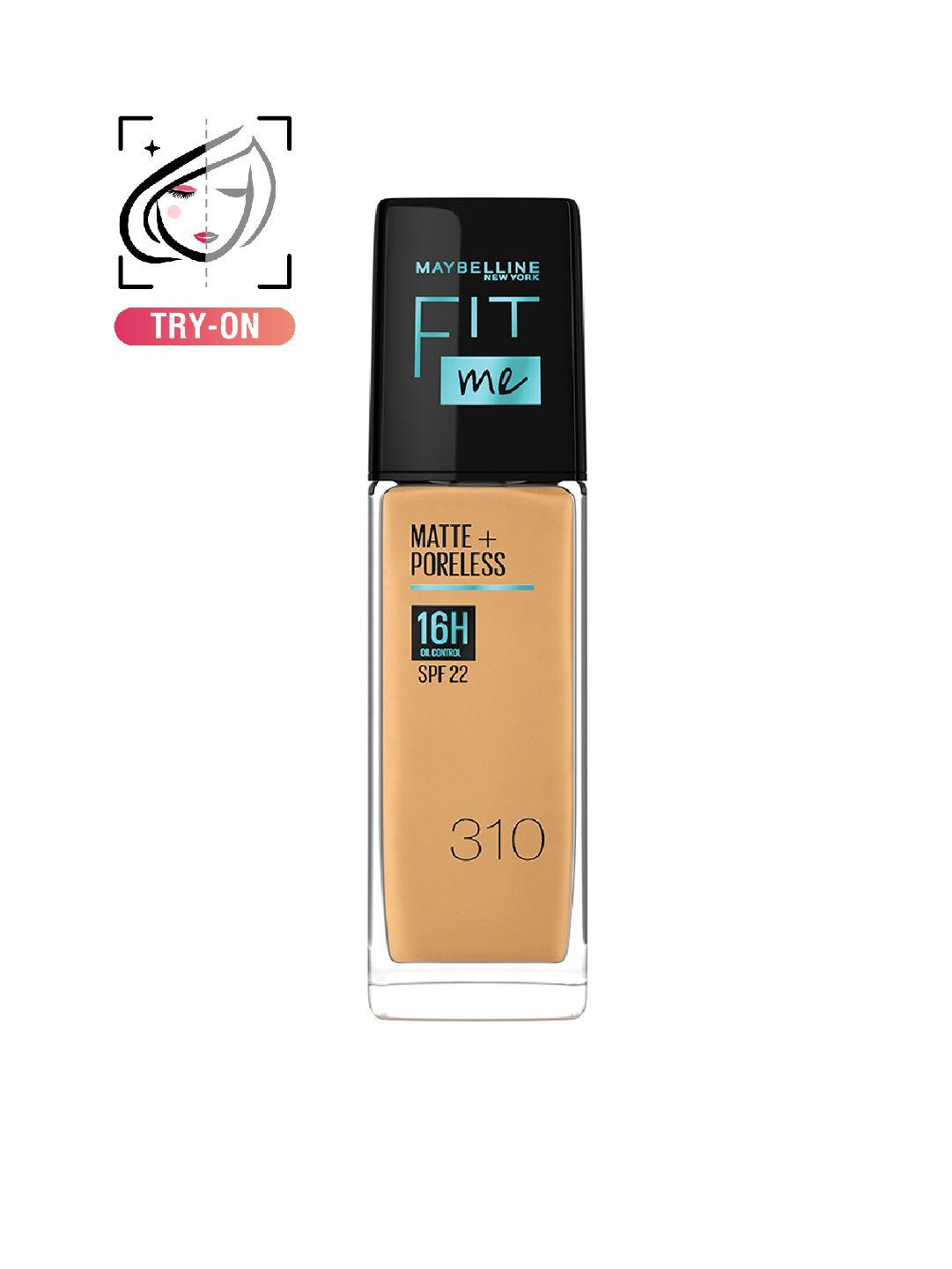 maybelline new york fit me matte+poreless liquid foundation 30 ml - 310 sun beige