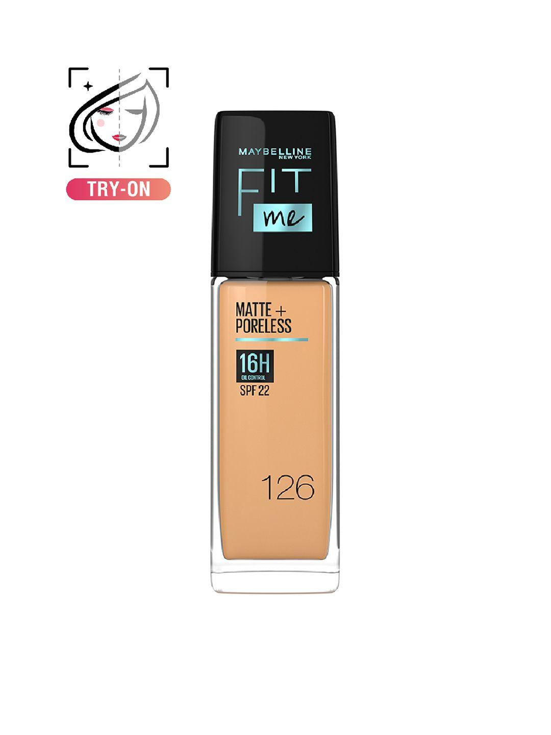 maybelline new york fit me matte+poreless liquid foundation 30 ml - light pecan 126