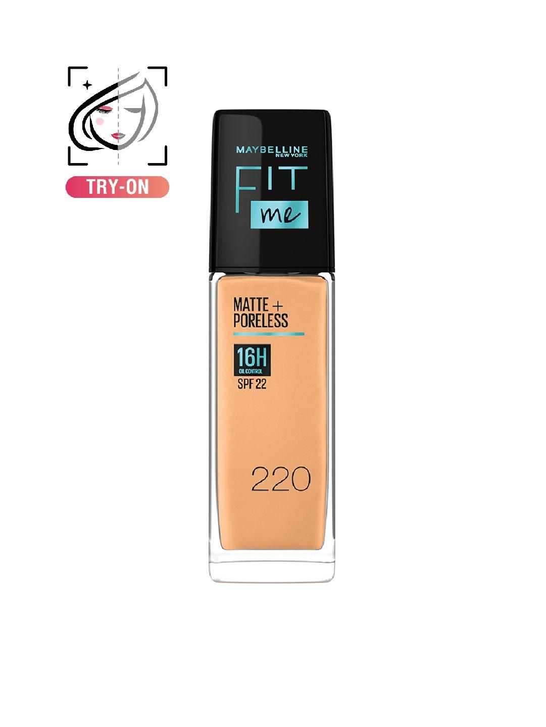 maybelline new york fit me matte+poreless liquid foundation 30 ml - natural beige 220