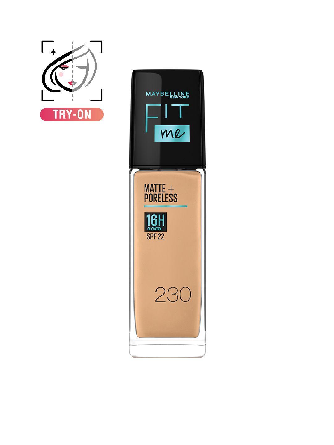 maybelline new york fit me matte+poreless liquid foundation 30 ml - natural buff 230