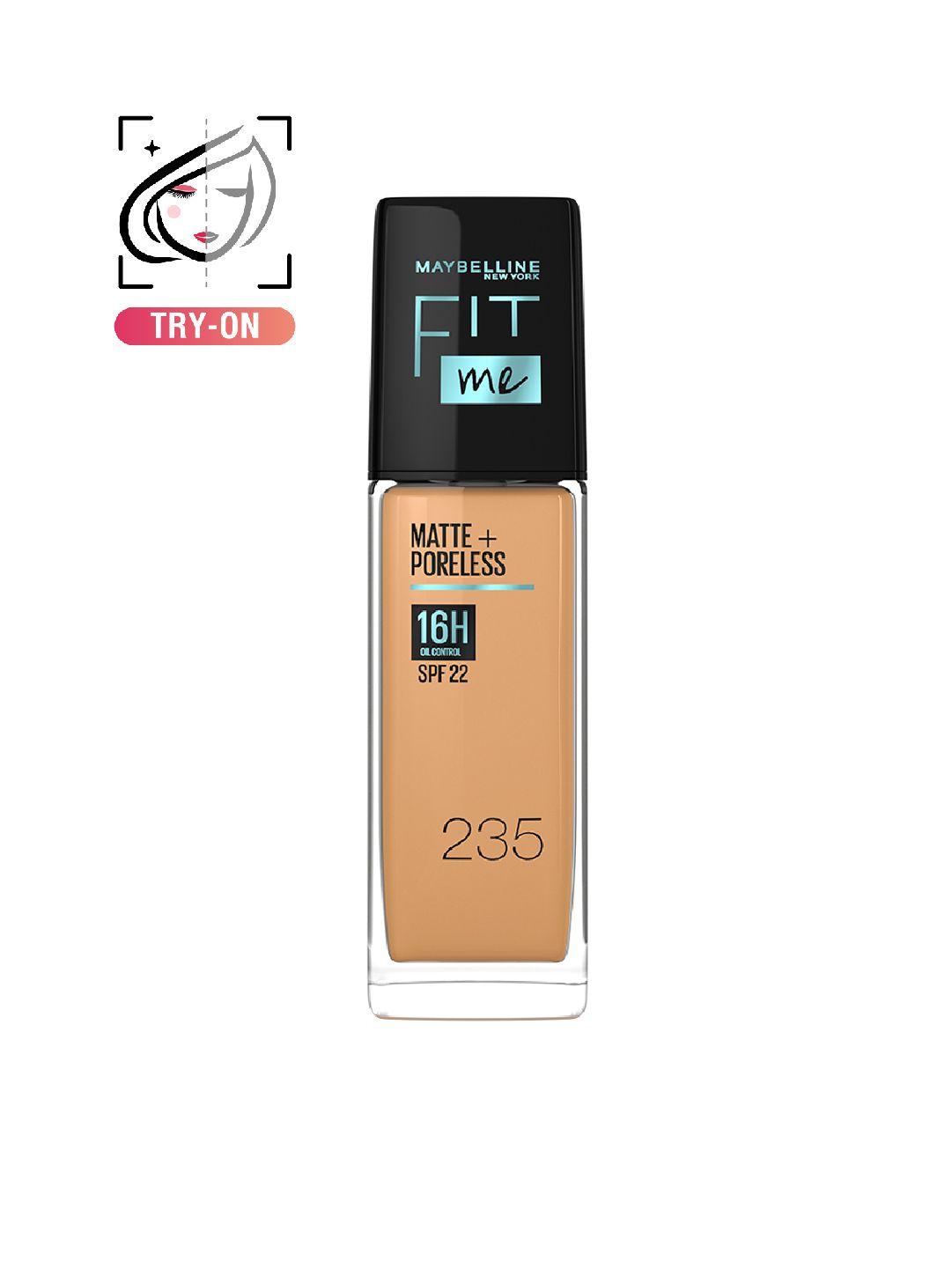 maybelline new york fit me matte+poreless liquid foundation 30ml- pure beige 235