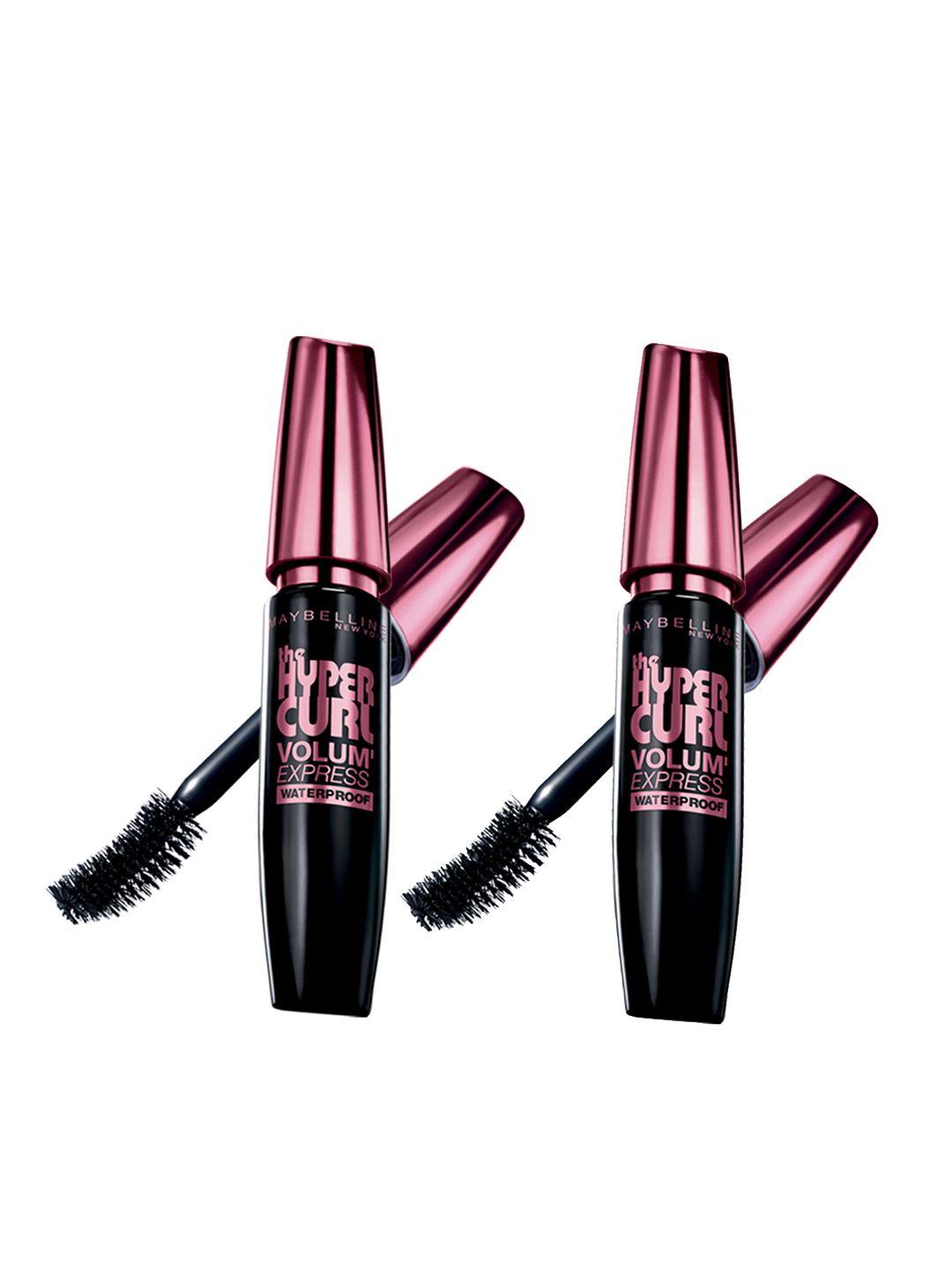 maybelline new york set of 2 hypercurl black waterproof mascara