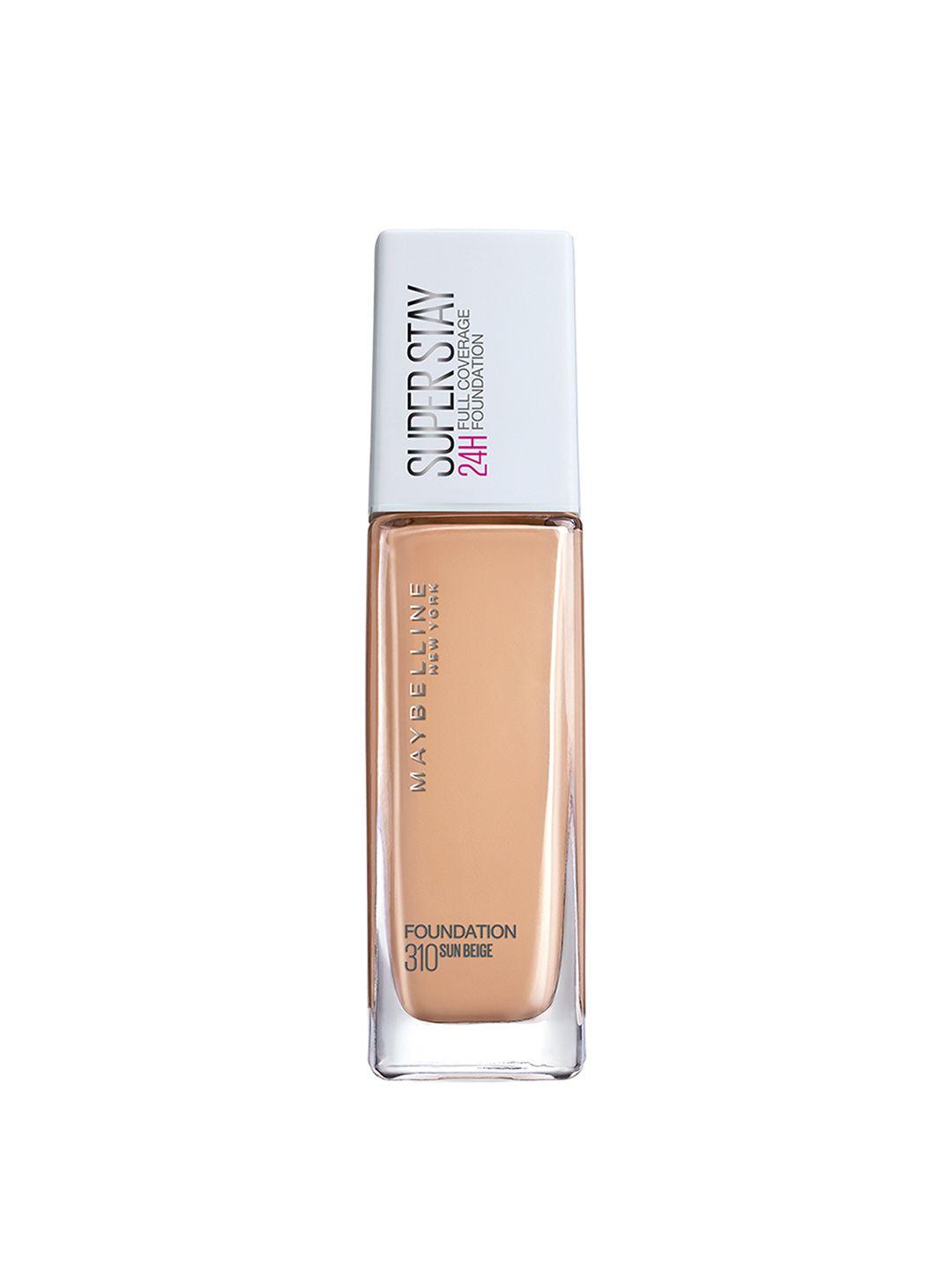 maybelline new york super stay 24h full coverage foundation - sun beige 310 30ml