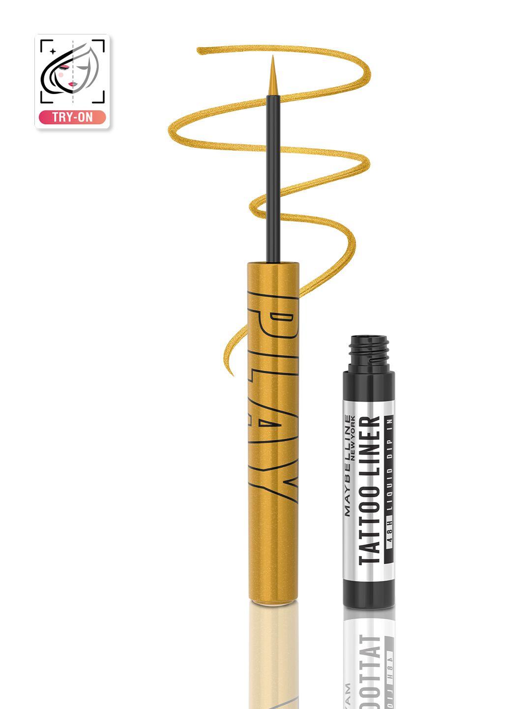 maybelline new york tattoo play longwear waterproof liquid eyeliner 2.1ml - drop