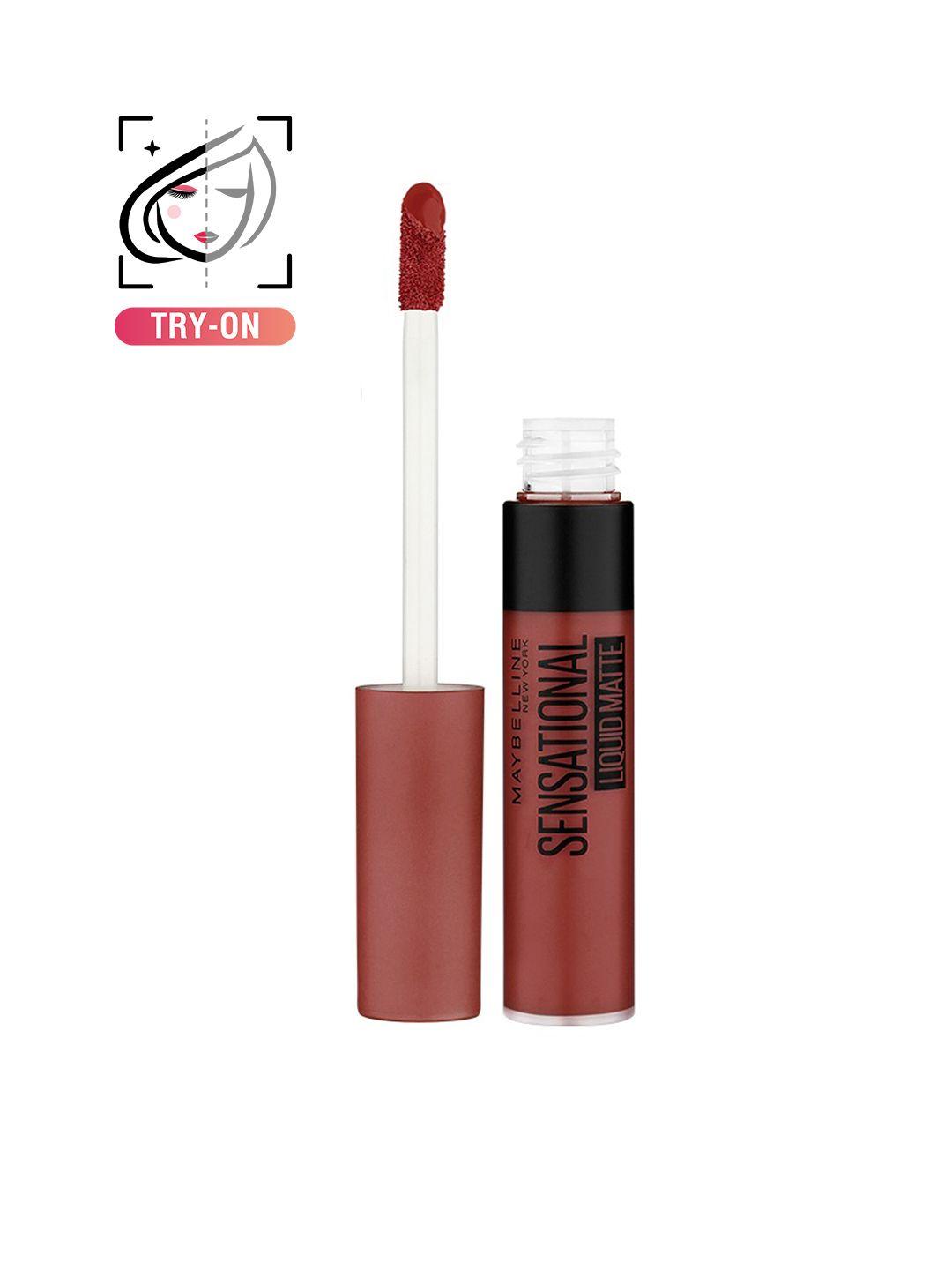 maybelline sensational liquid matte lipstick - 13 upbeat crimson