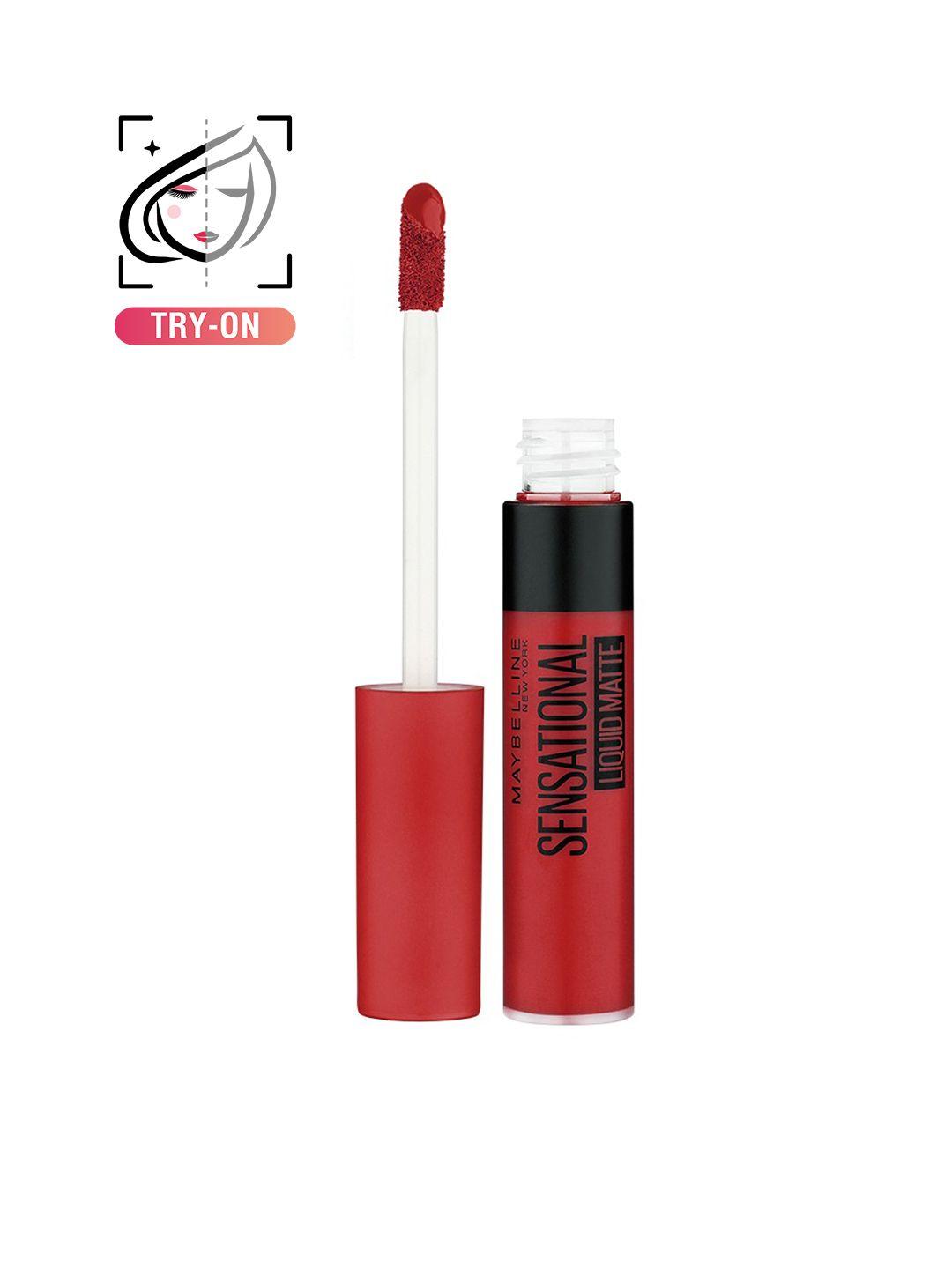 maybelline sensational liquid matte lipstick - 14 red serenade