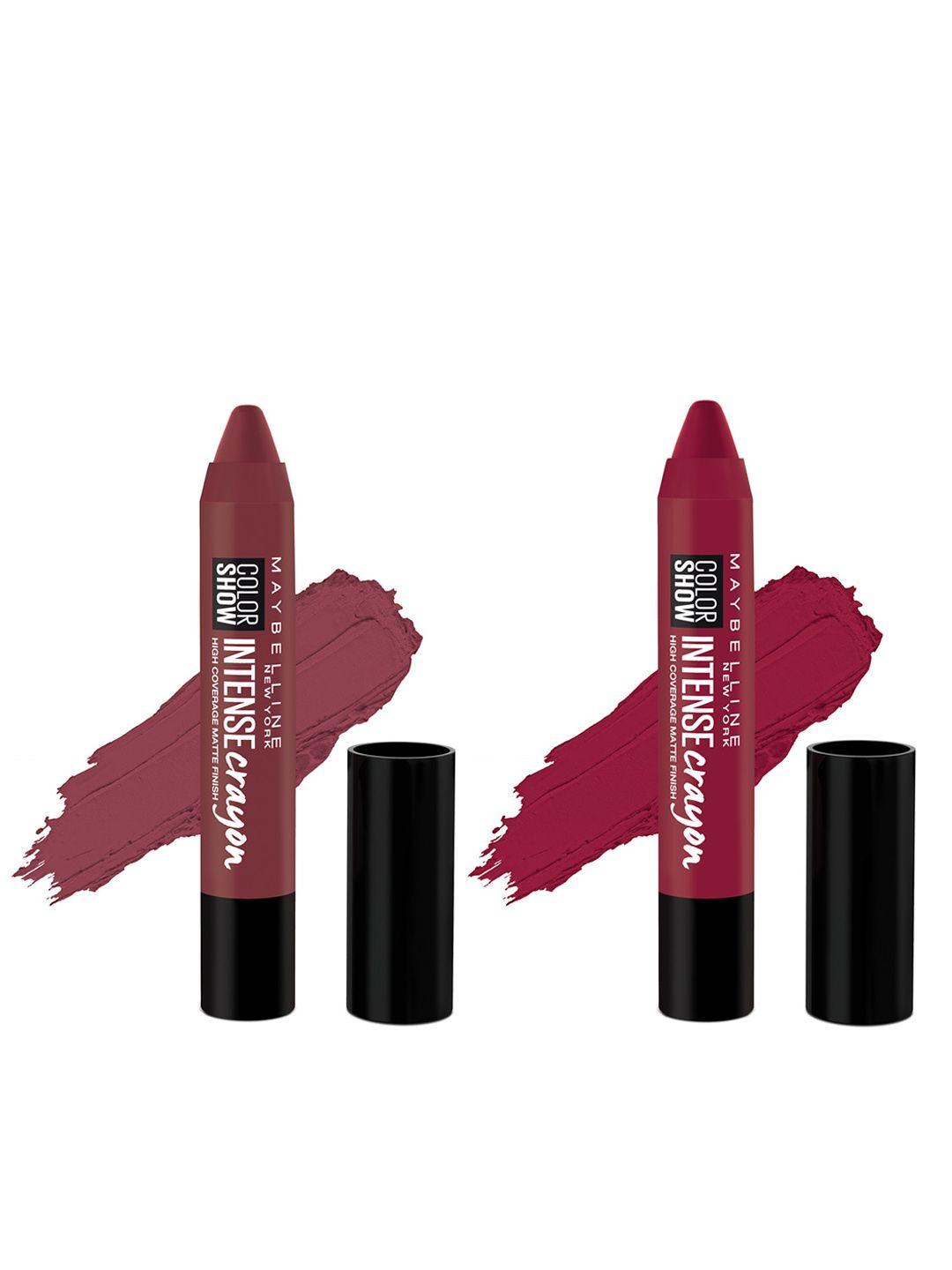 maybelline set of 2 intense crayon lipsticks