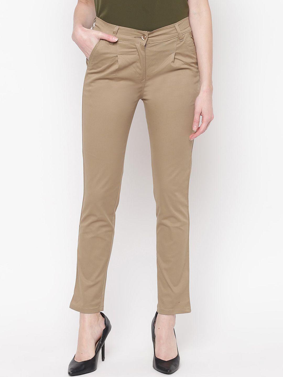 mayra women cotton regular fit trousers