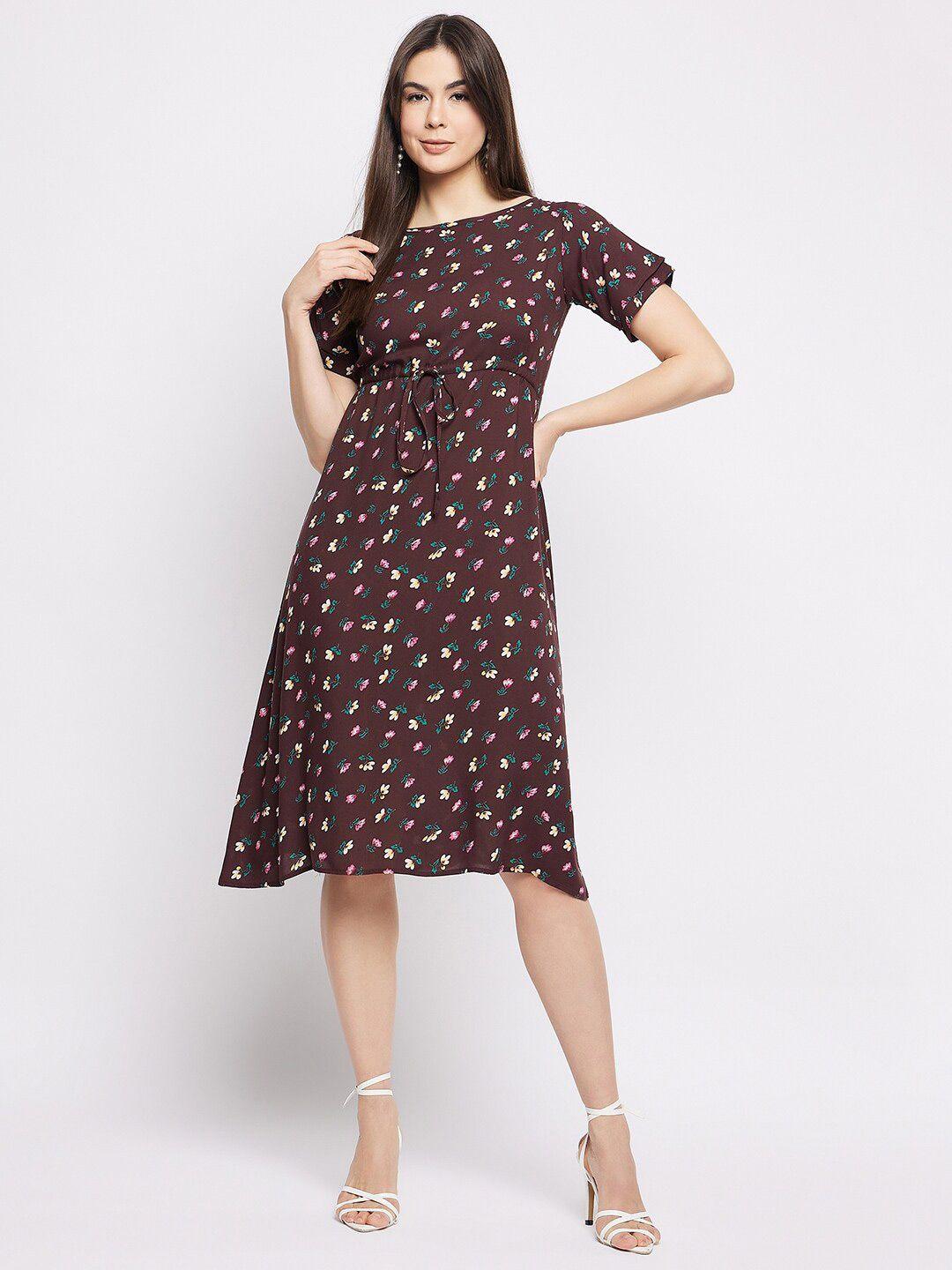 mayra floral printed a-line dress