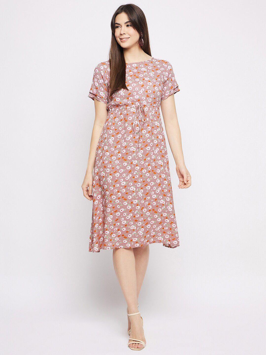 mayra floral printed a-line dress