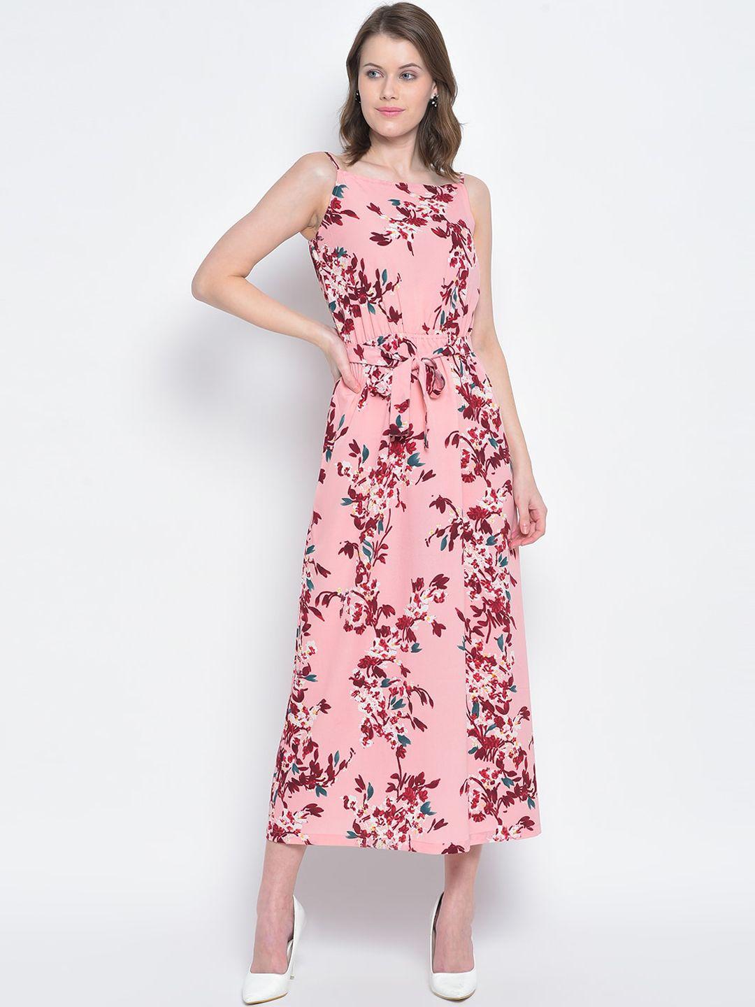 mayra pink & purple floral maxi dress