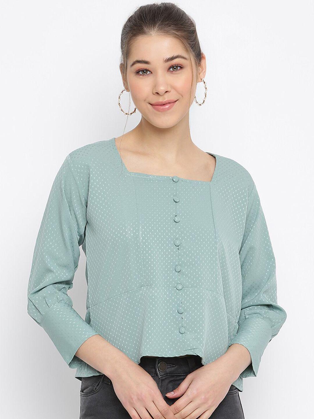 mayra self design square neck top