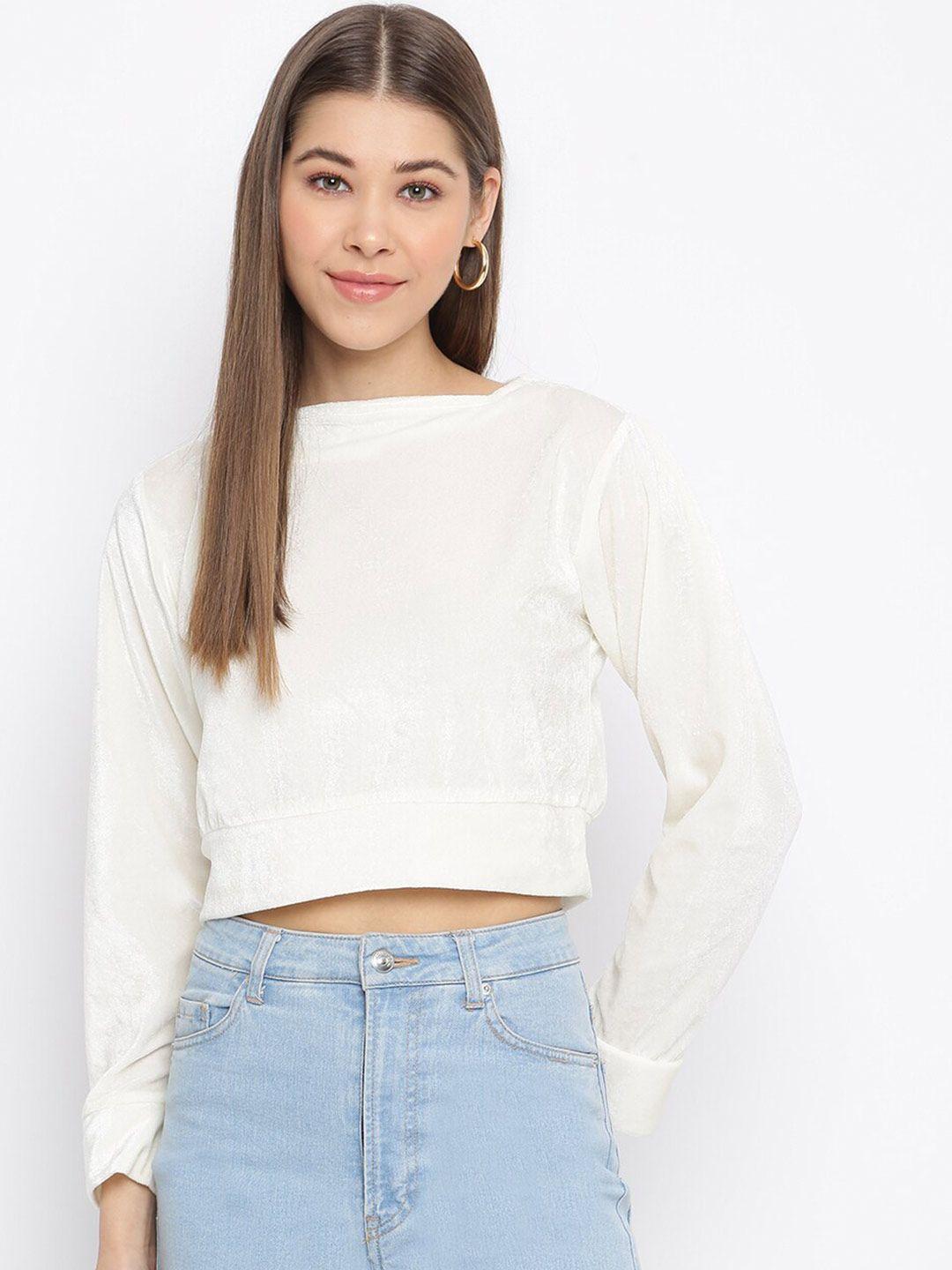 mayra square neck velvet crop top