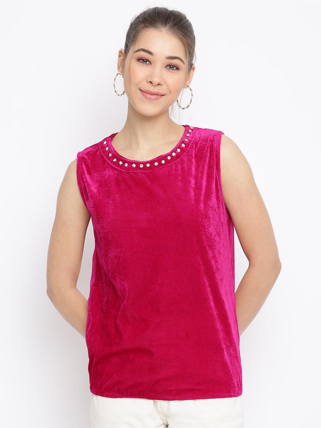 mayra studded velvet top