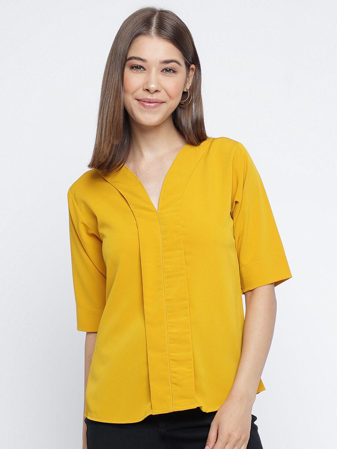 mayra v-neck short sleeves shirt style top