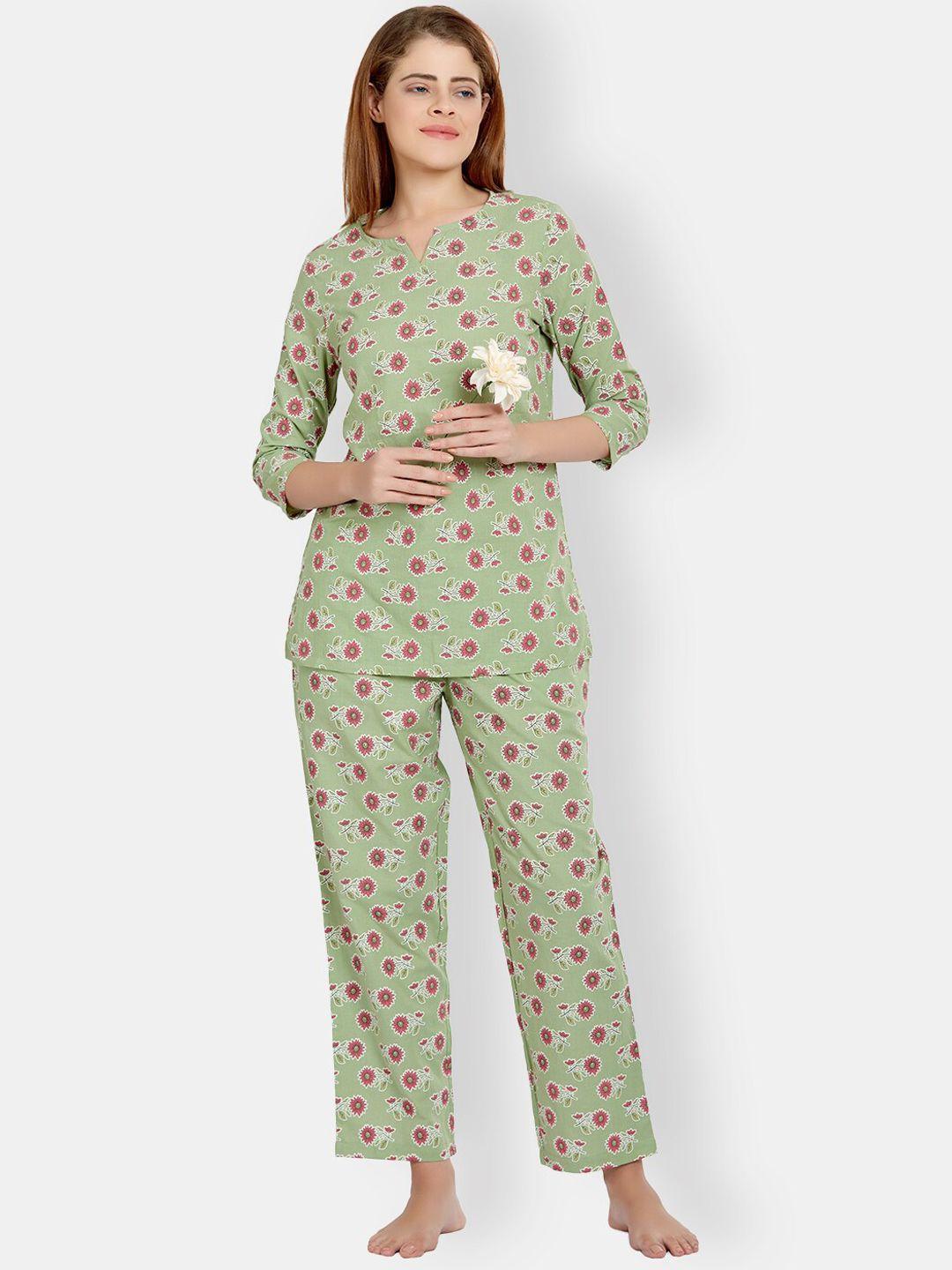 maysixty floral printed night suit