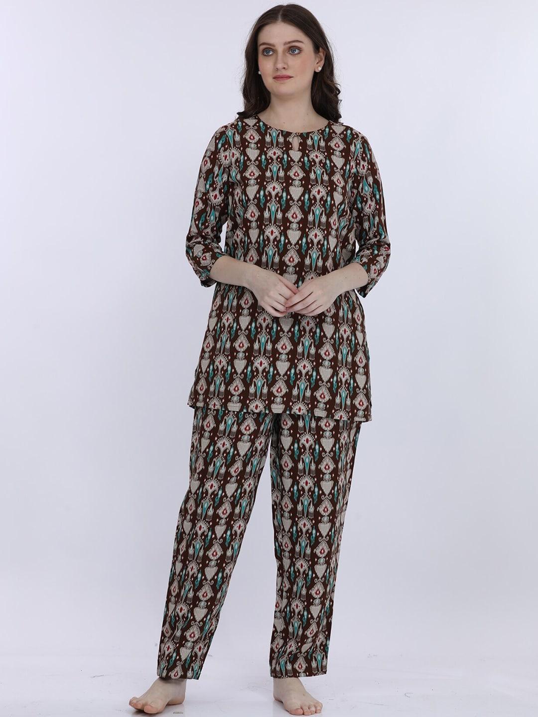 maysixty women brown night suit