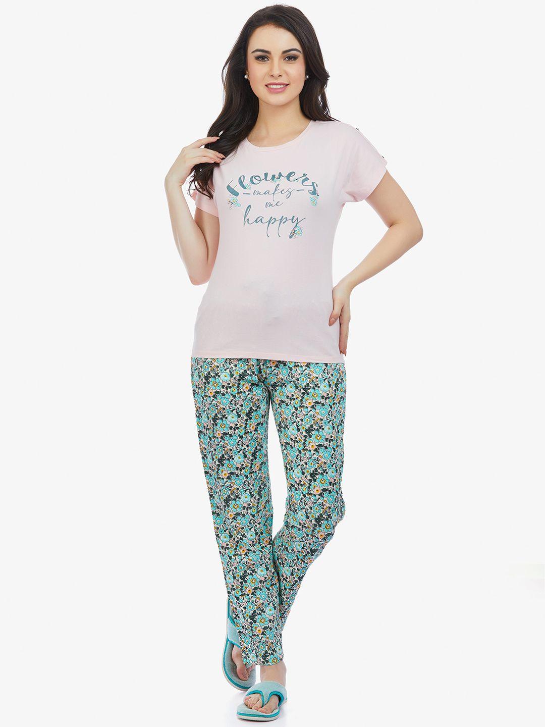 maysixty floral printed night suit