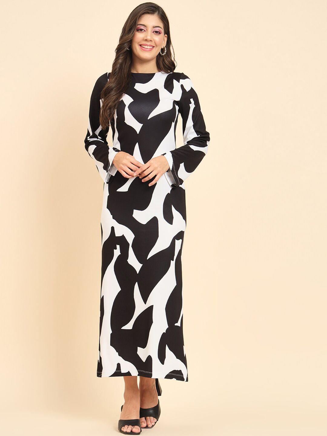 mazie abstract printed maxi dress