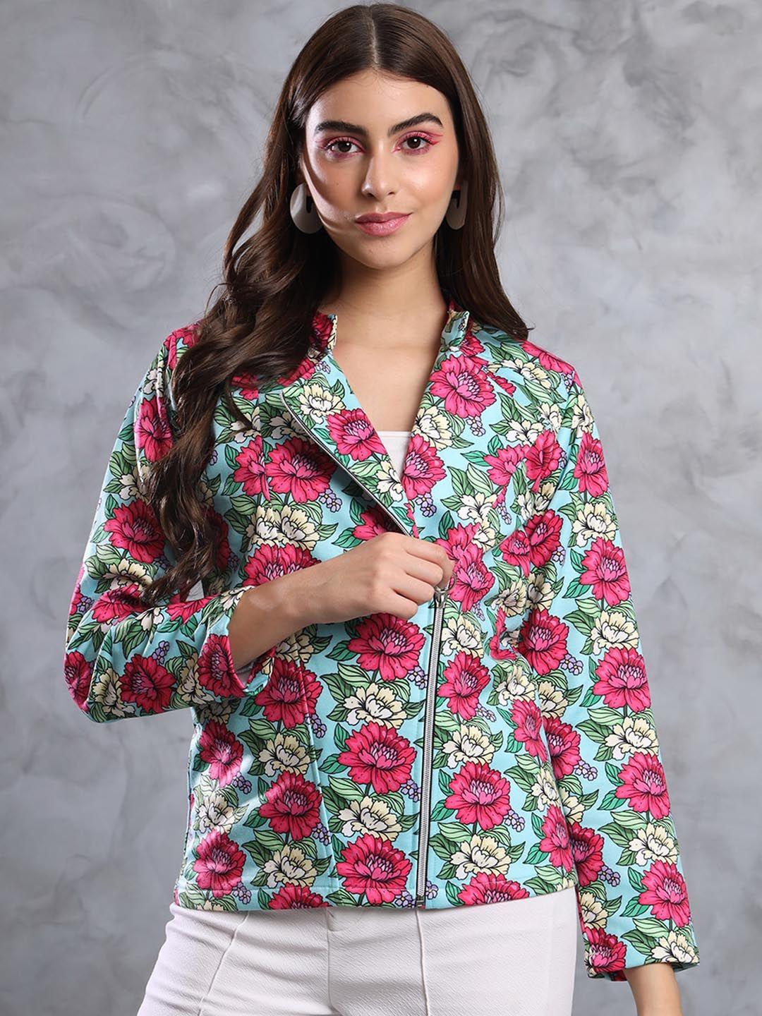 mazie floral printed lightweight tailored jacket