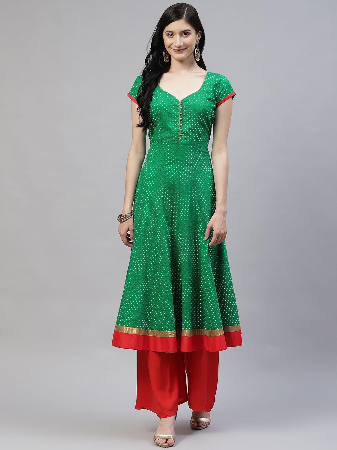 mbe women green kurta