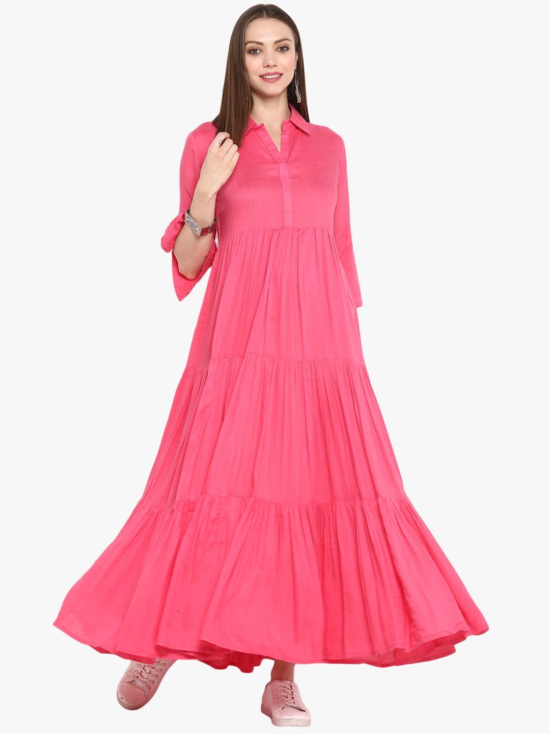 mbe women pink maxi dress