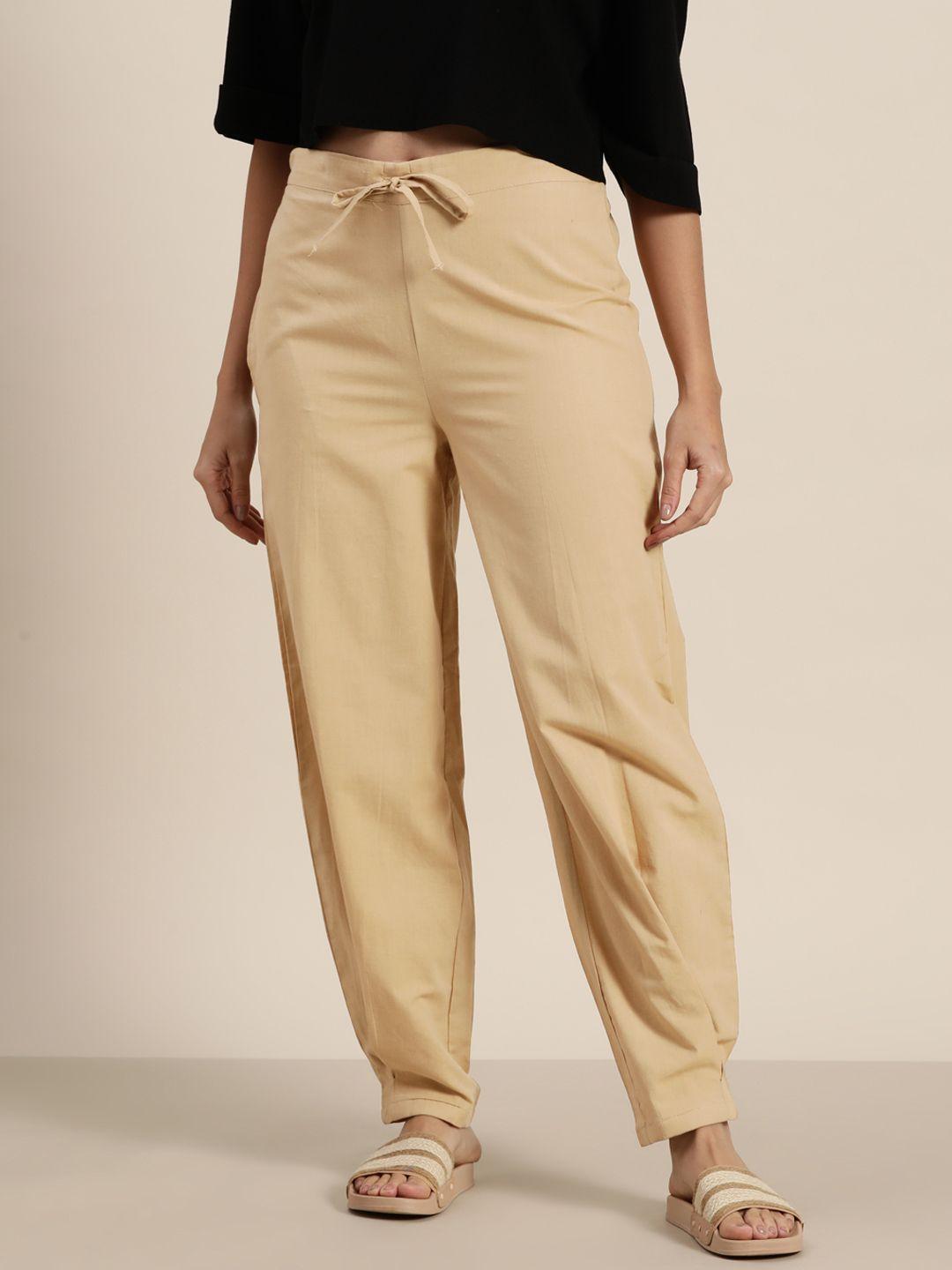 mbeautiful organic cotton solid straight fit lounge pants