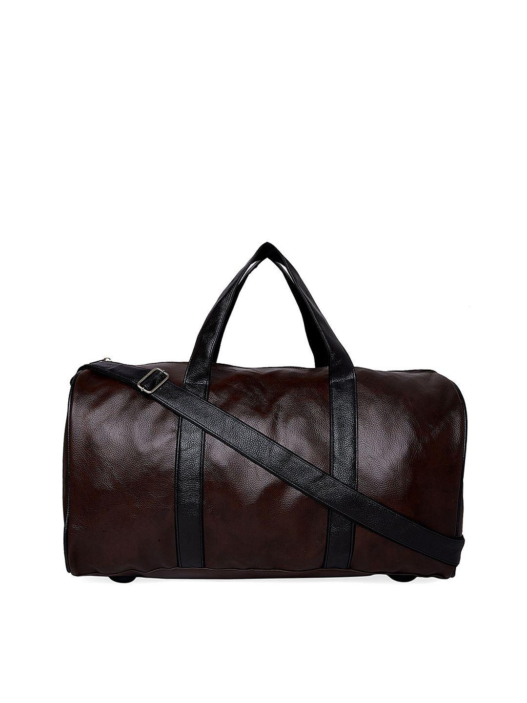 mboss brown solid duffel bag