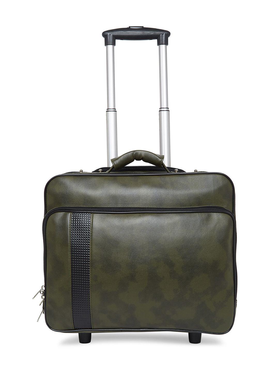 mboss olive green solid laptop trolley bag