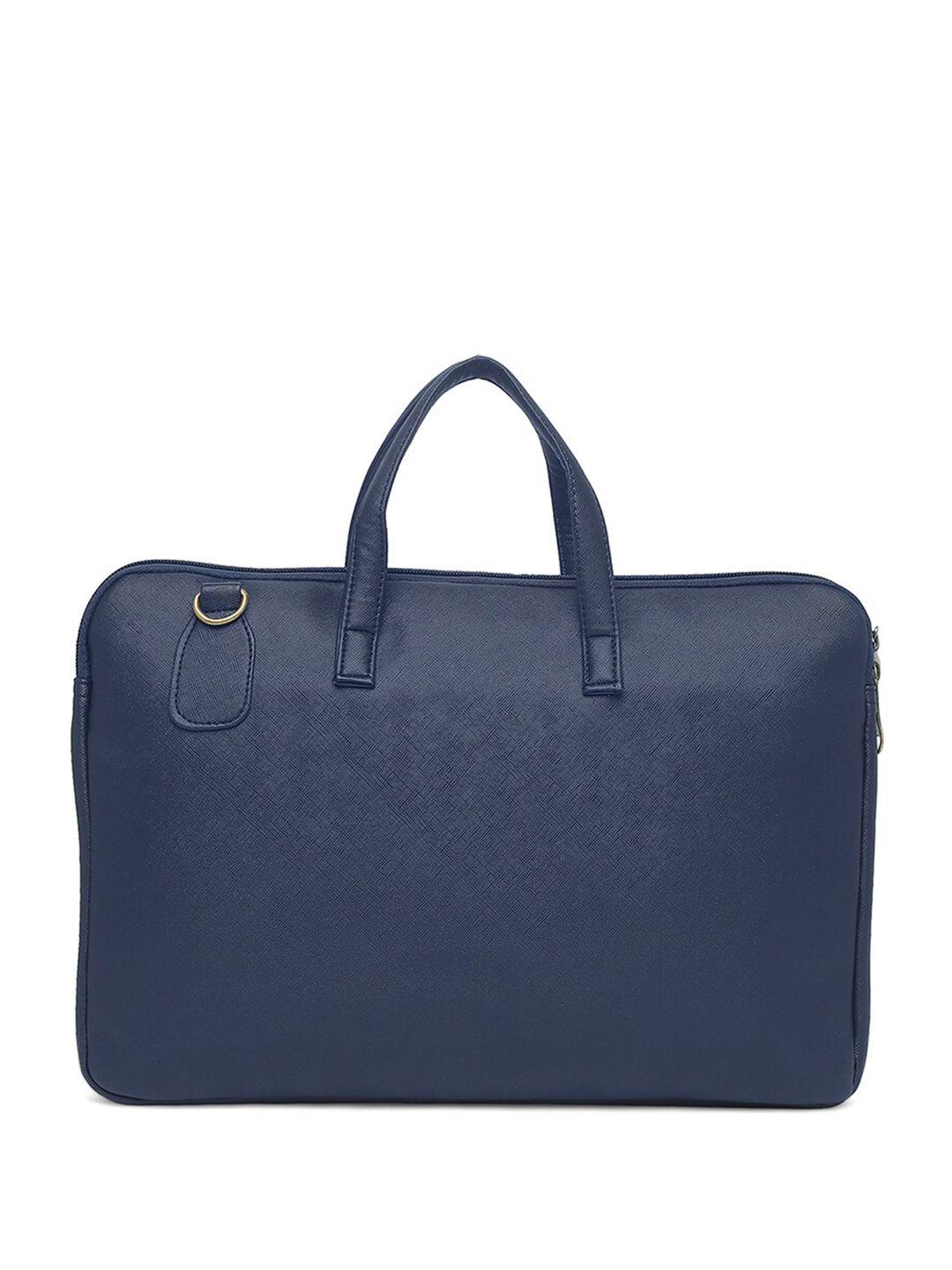mboss unisex blue pu laptop bag