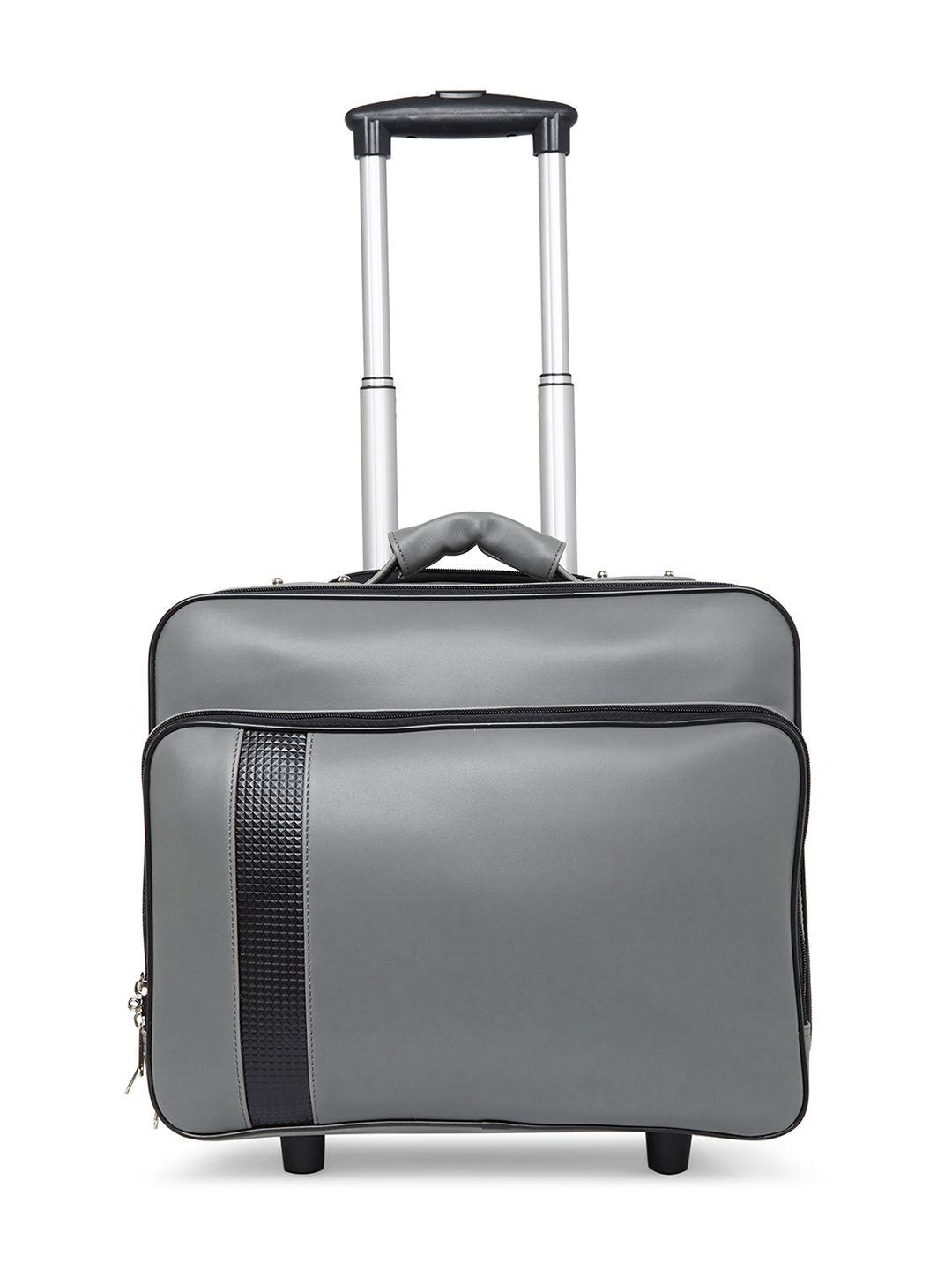 mboss unisex grey solid laptop trolley bag