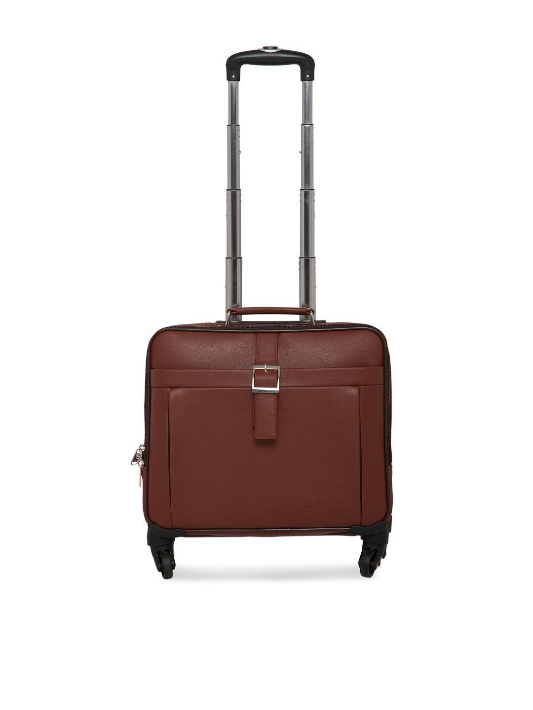 mboss unisex tan laptop trolley bag