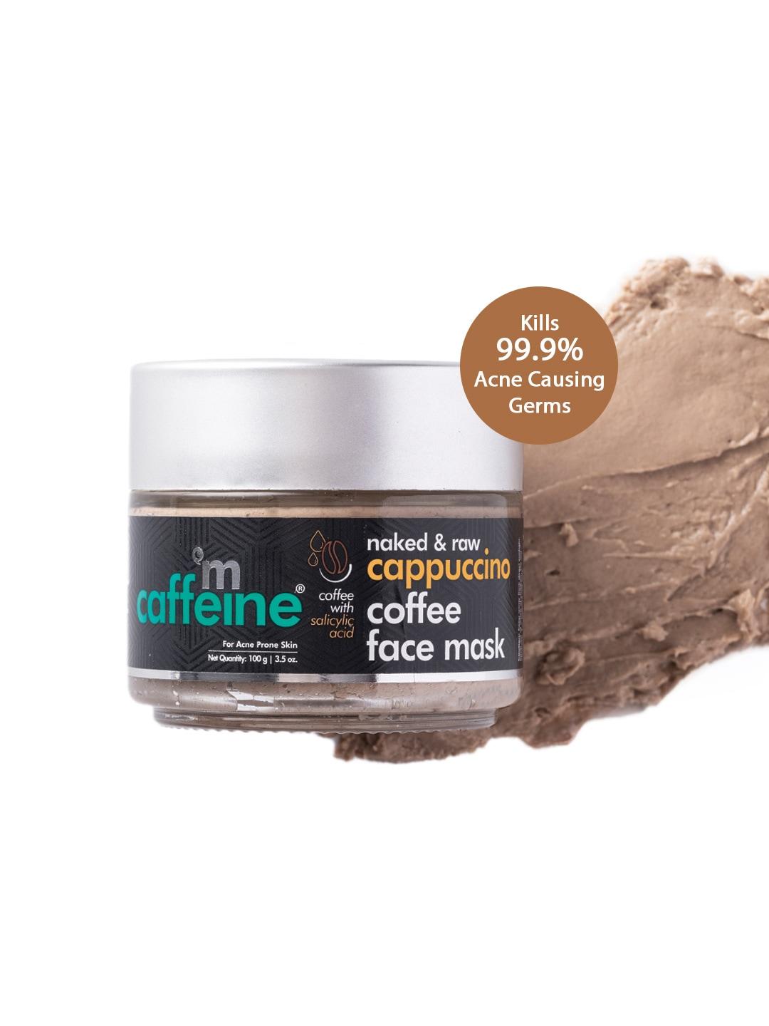 mcaffeine anti acne cappuccino coffee face mask with salicylic acid-for all skin type 100g