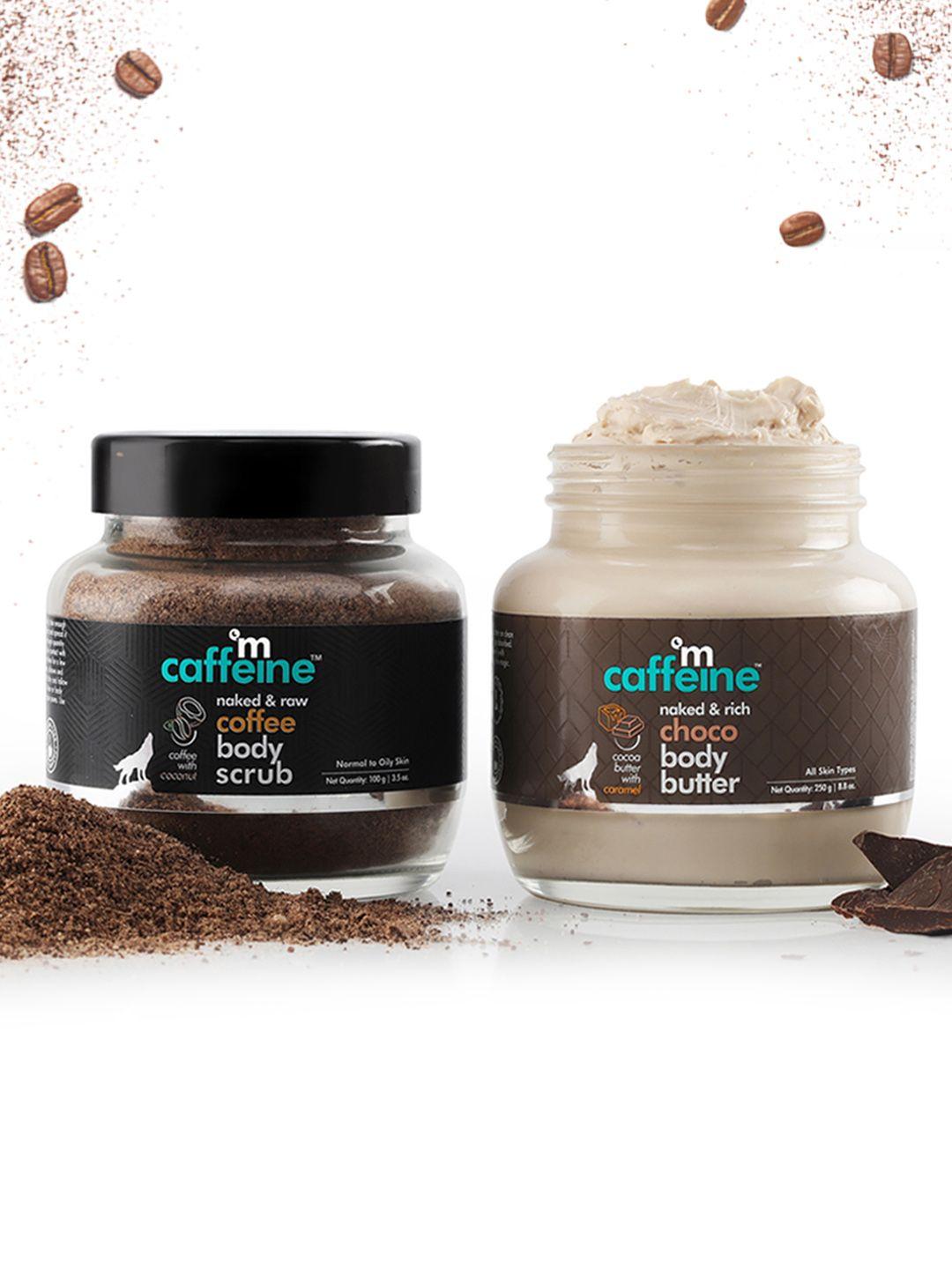 mcaffeine body polishing kit for exfoliation tan removal & intense moisturization