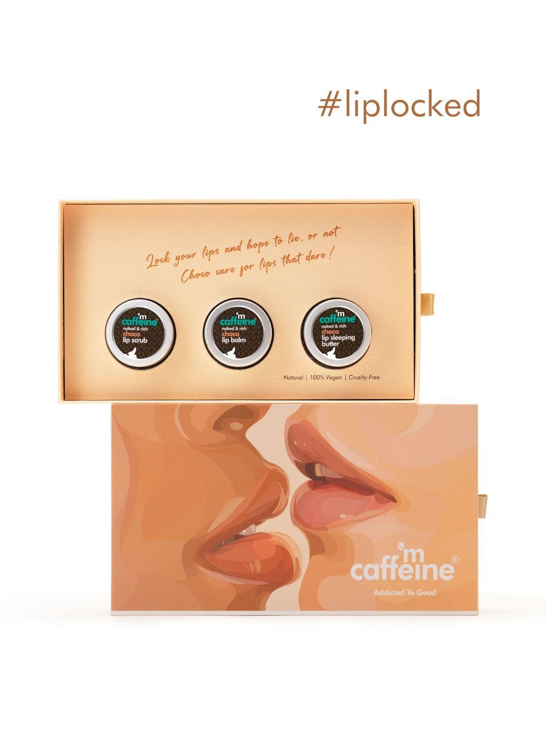 mcaffeine choco kissed lip gift kit - rich choco indulgence - 36 g