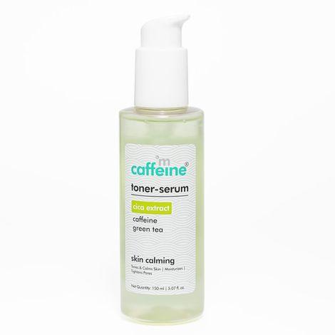 mcaffeine cica toner-serum with green tea for skin calming | soothes redness & irritated skin, moisturizes & tightens pores | non-sticky - 150ml