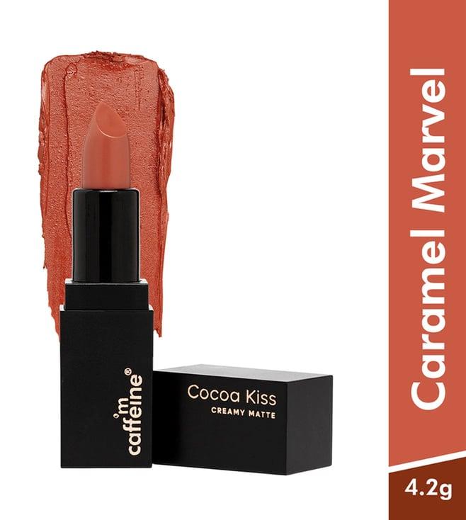 mcaffeine cocoa kiss creamy matte lipstick caramel marvel - 4.2 gm
