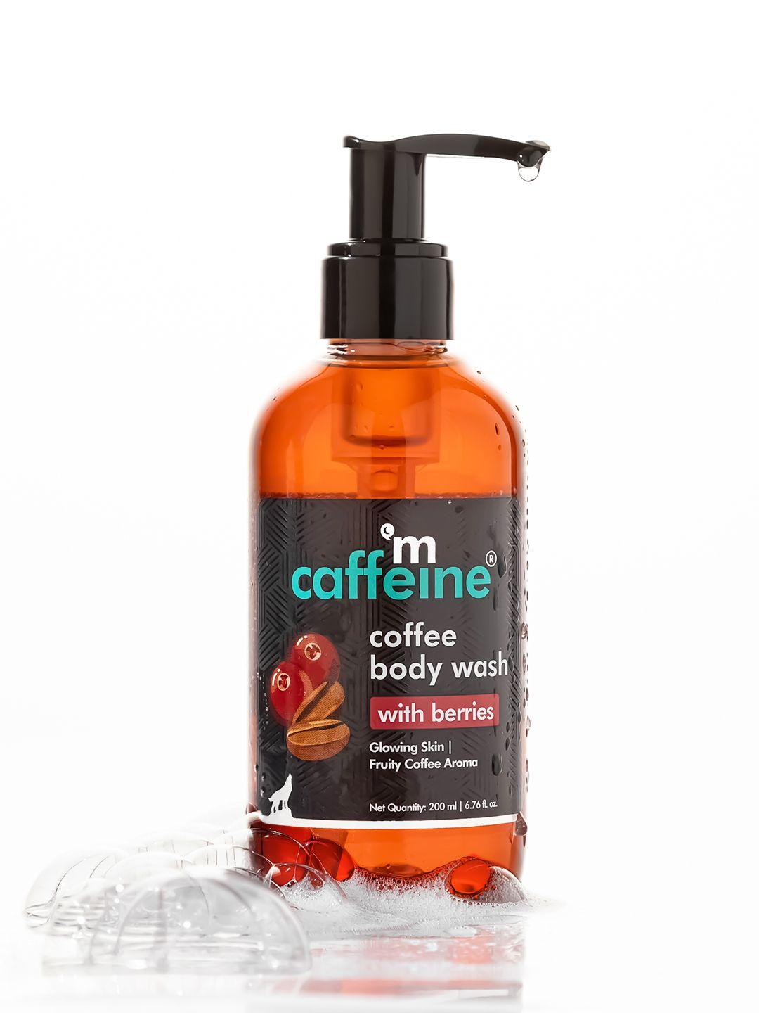 mcaffeine coffee & berries body wash for detan & deep cleansing in fruity aroma - 200ml