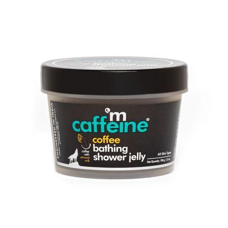 mcaffeine coffee bathing shower jelly for playful shower experience | softens, cleanses & conditions skin with awakening coffee aroma | 100% vegan