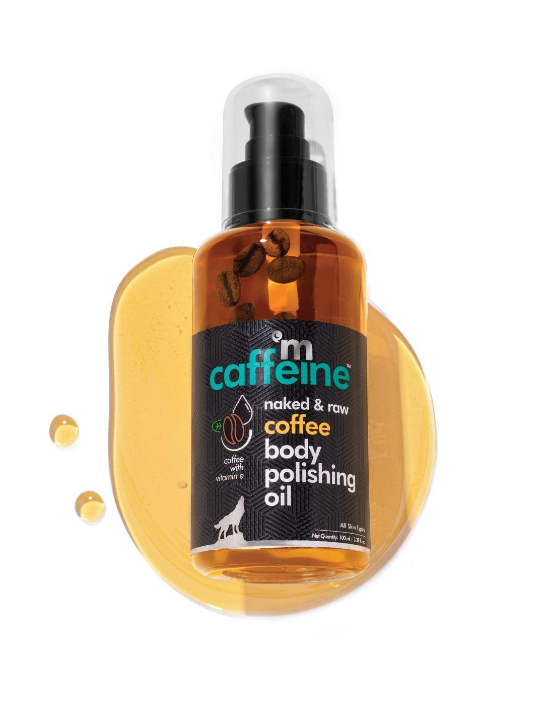 mcaffeine coffee body massage & polishing oil - reduces cellulite & stretch marks 100ml