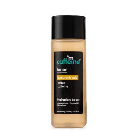 mcaffeine coffee face toner with hyaluronic acid for 24h hydration & oil control | tightens pores, & instantly hydrates | alcohol-free - 150ml
