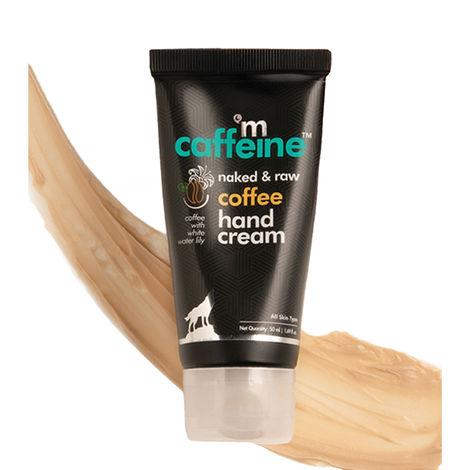 mcaffeine coffee hand cream (50ml) with shea butter sweat almond oil | soft and smooth hands with lightweight moisturization | non sticky cream for hydrating dry and dull skin