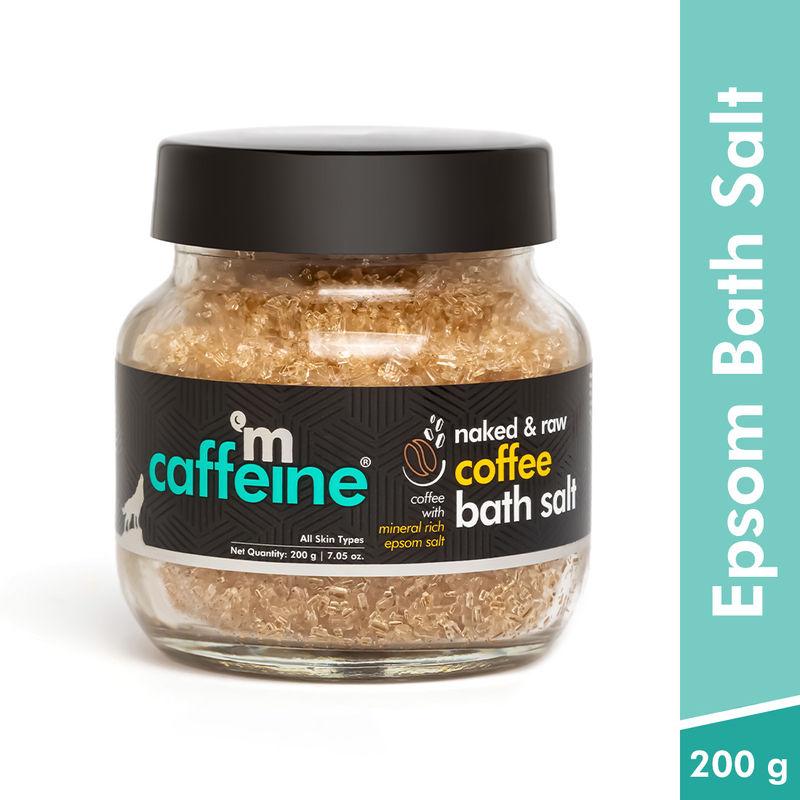 mcaffeine epsom bath salt with therapeutic coffee vanilla fragrance - detoxifies & relieves stress